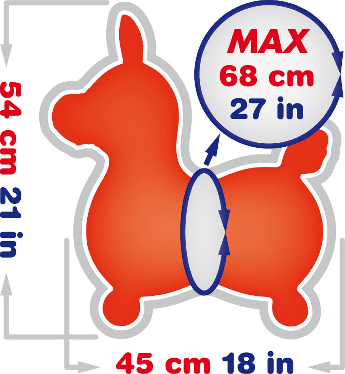 Rody Inflatable Bounce Horse with Pump