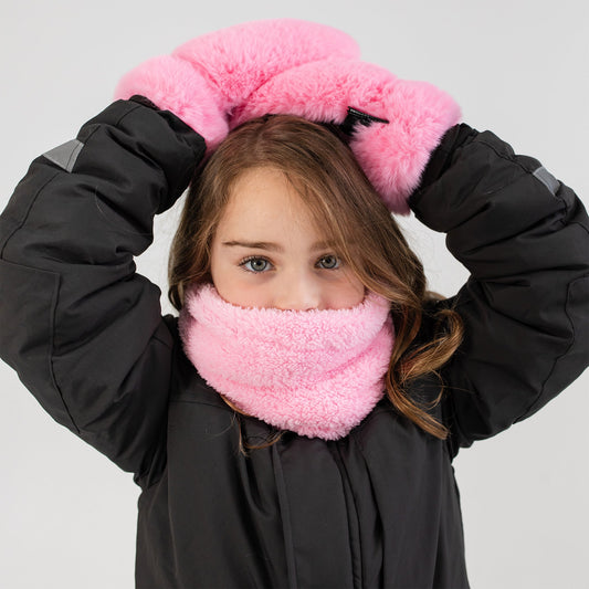Cache-cou en peluche Rose Dream