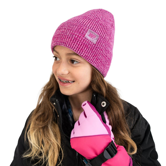 Bonnet tricoté Rose