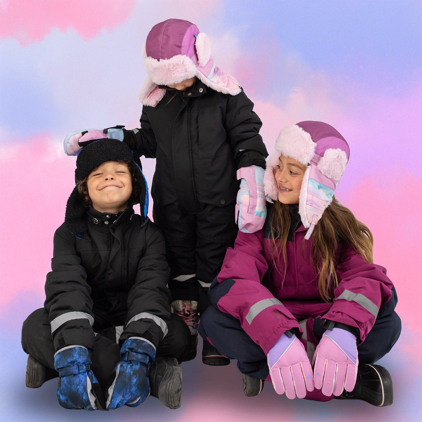 Gant de ski réfléchissant Royal Abstract Camo