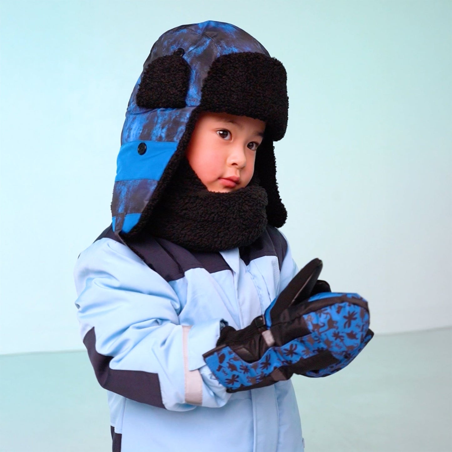 Moufles Dino Squad Royal Black Reflective EasyOn