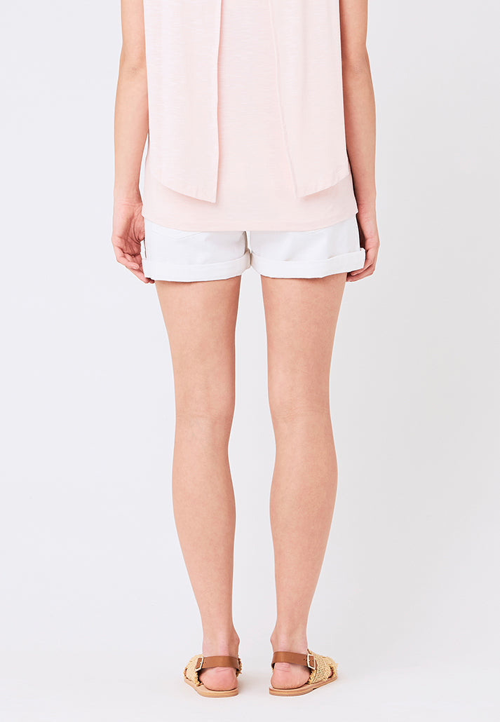 Baxter Distressed Denim Maternity Shorts