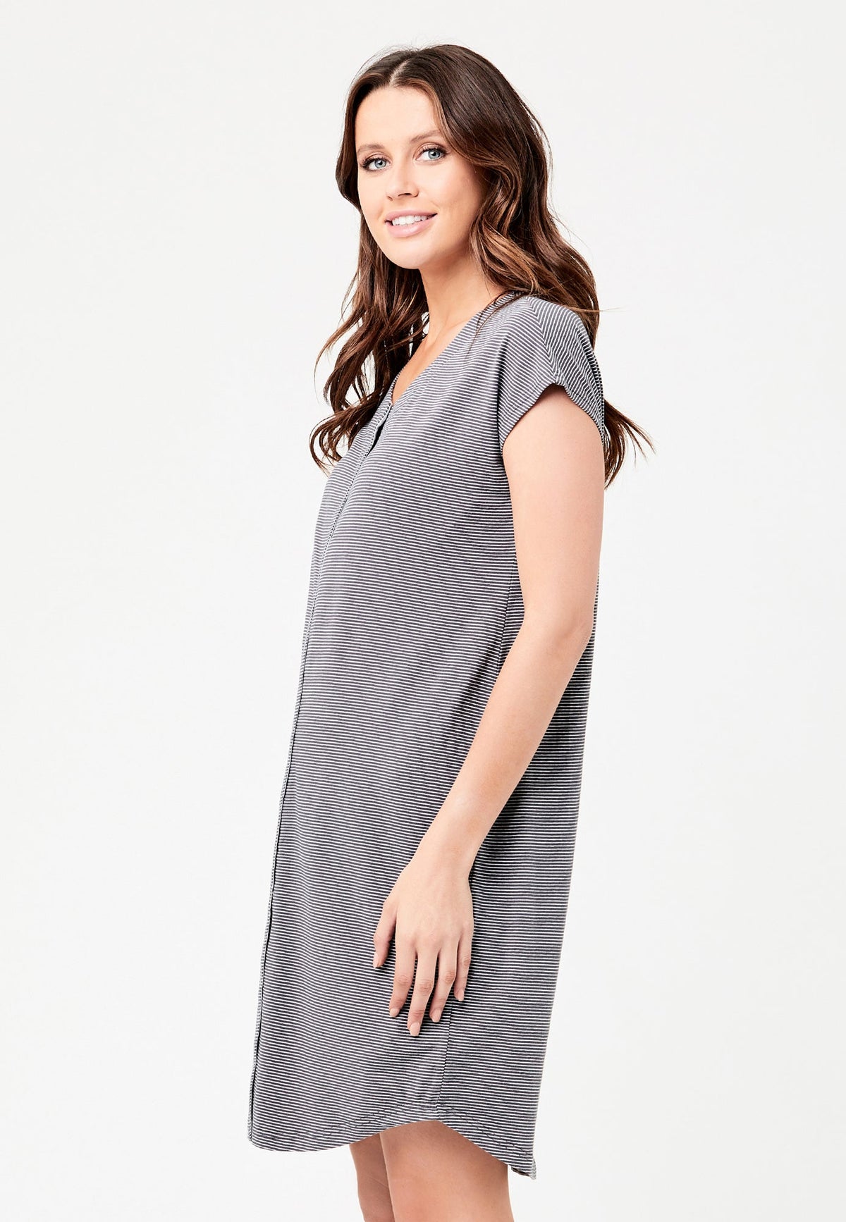 Blake Organic Short-Sleeve Maternity Nursing Nightgown