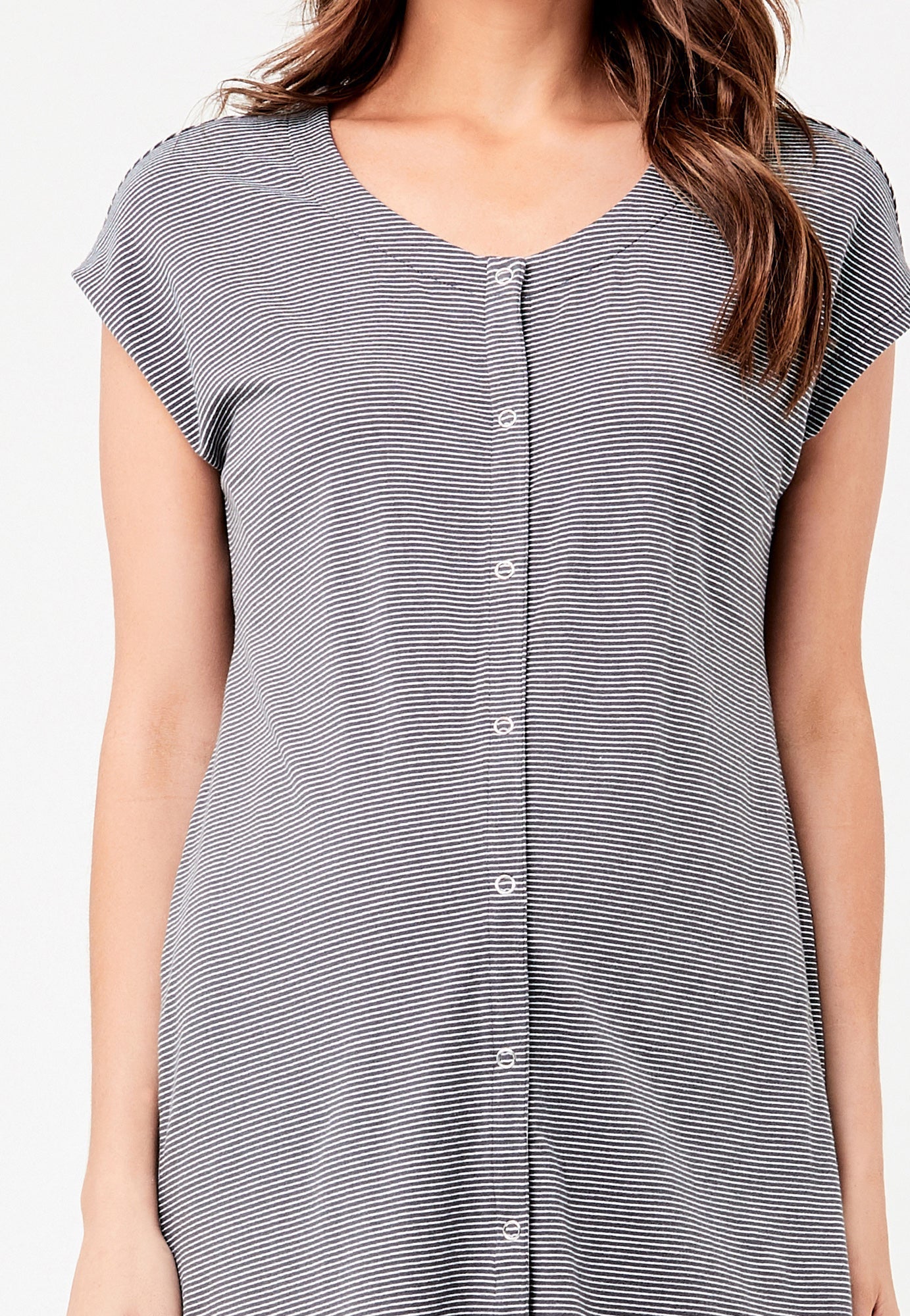 Blake Organic Short-Sleeve Maternity Nursing Nightgown