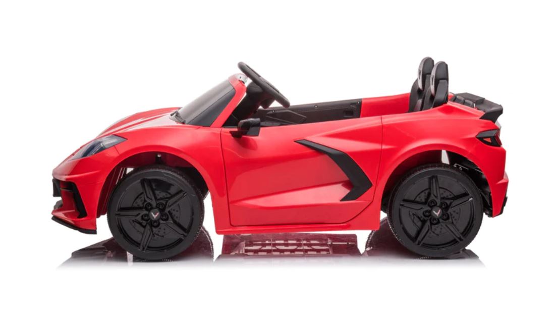 Voiture électrique Chevrolet Corvette C8 24V deux places, ÉDITION DE LUXE, pour enfants avec télécommande