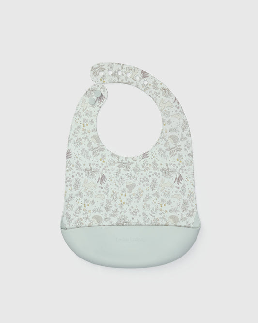 Silicone Bib Printed - Hedgehog Forest