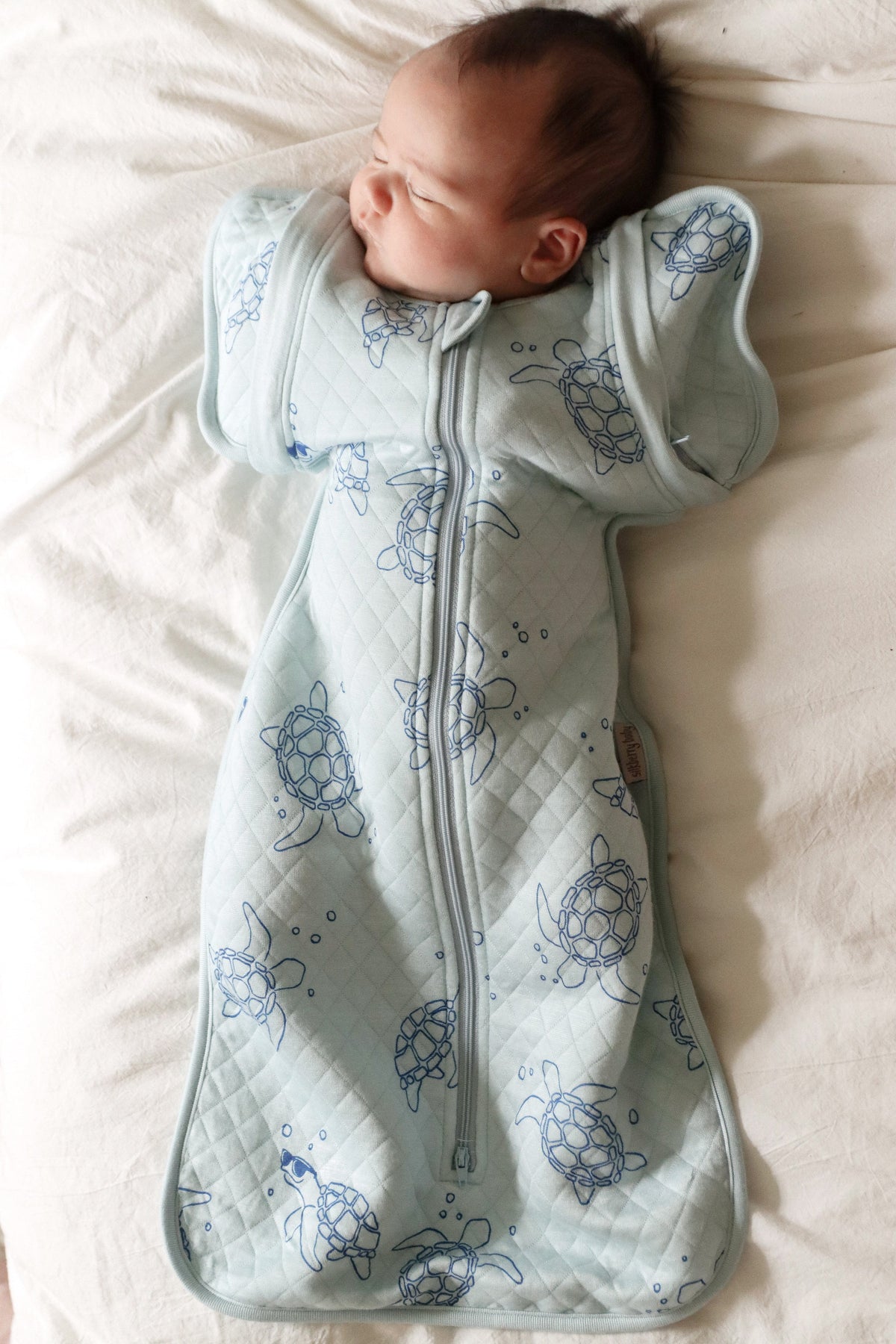 Bamboo Newborn Cocoon Sack 1 TOG (Sea Turtle Print)
