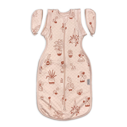 Rayon from Bamboo Newborn Cocoon Sack 1 TOG (Plantastic Print)
