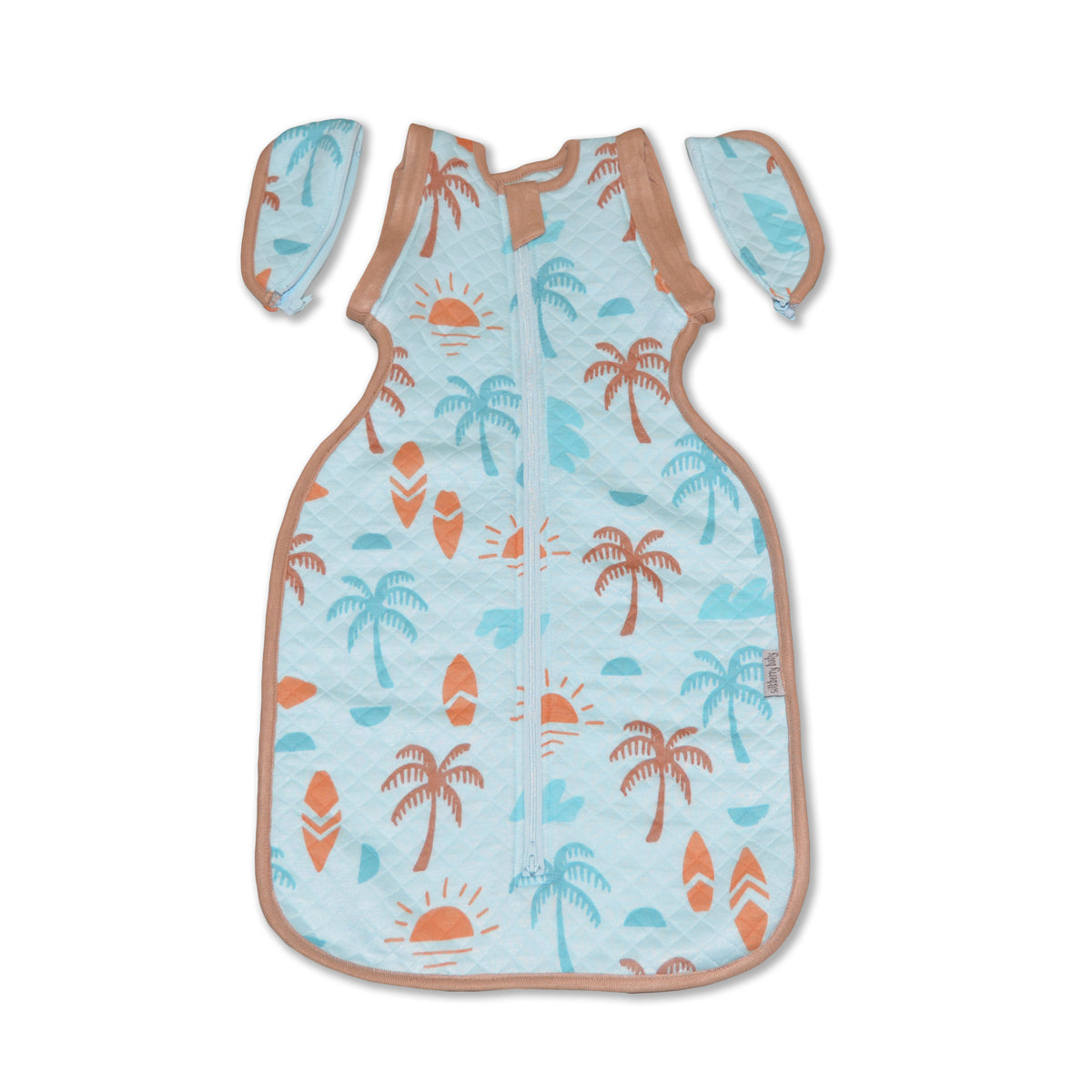 Bamboo Newborn Cocoon Sack 1 TOG (Sunny Shores Print)