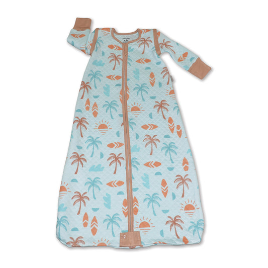 Bamboo Classic Sleeping Sack w/Detachable Sleeves 1 TOG(Sunny Shores Print)