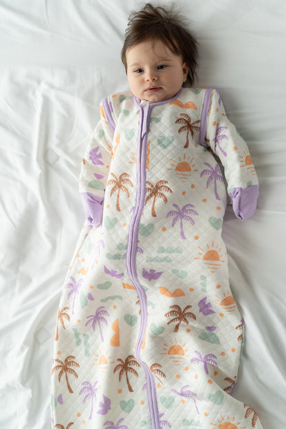 Bamboo Classic Sleeping Sack w/Detachable Sleeves 1 TOG(Boho Surf Print)