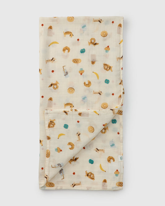 Muslin Swaddle - French Breakfast
