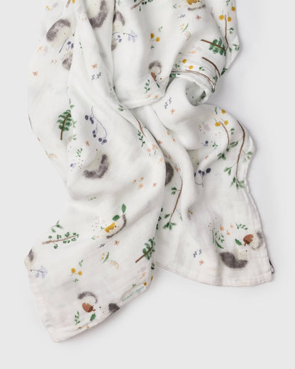 Muslin Swaddle - Hedgehogs