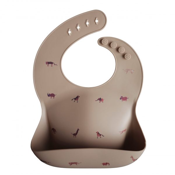 Bavoir en silicone pour bébé - Safari Tan