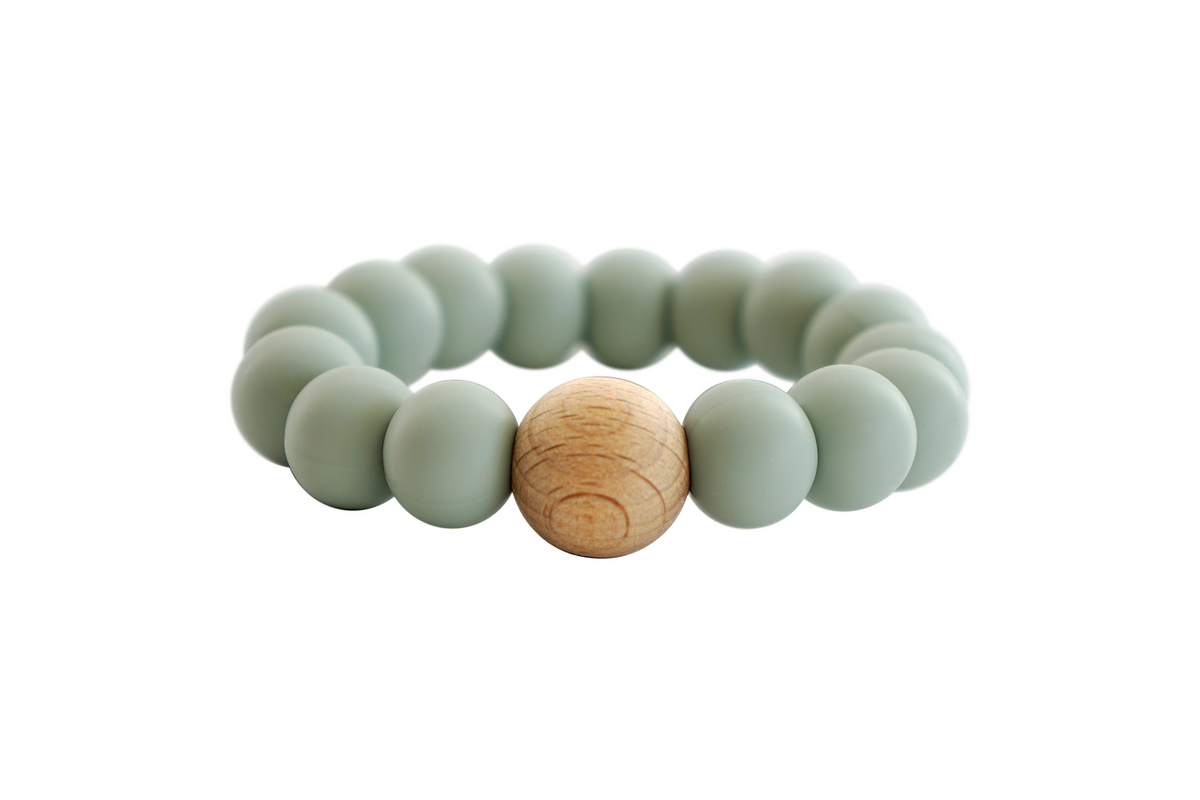 Mini Silicone and Wood Teething Ring