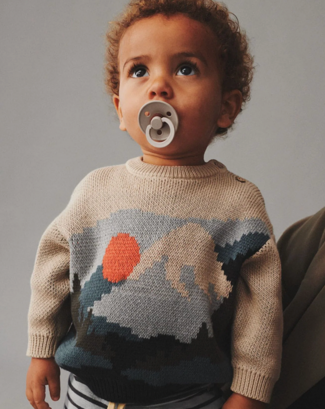 Pull jacquard William | Sable chaud | Wheat Clothing