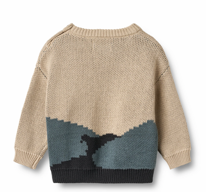 Chandail tricot jacquard William – Warm Sand