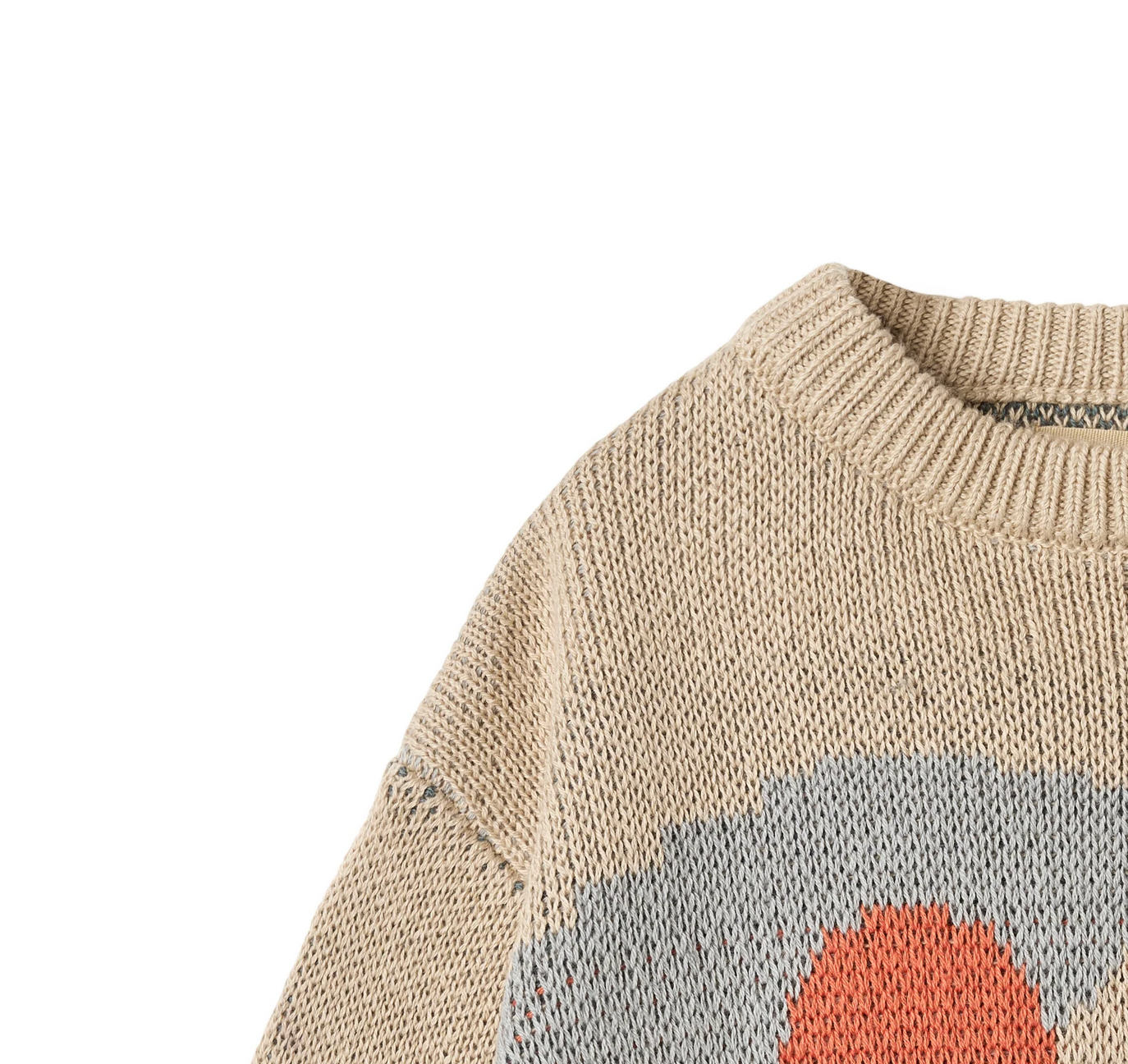 Pull jacquard William | Sable chaud | Wheat Clothing