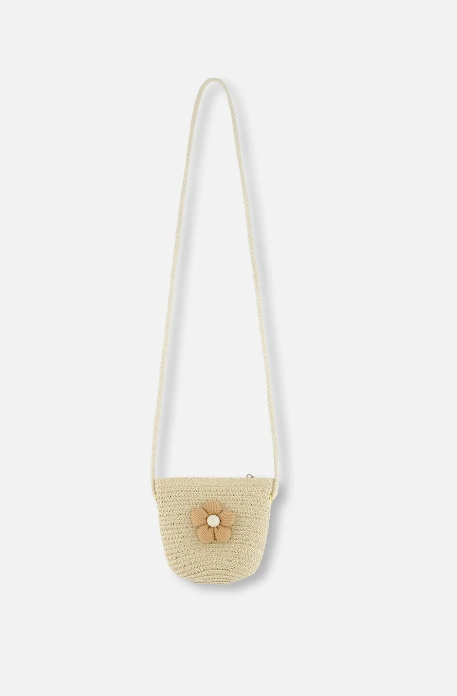 Sac à main fleuri en paille | Beige | Deux Par Deux