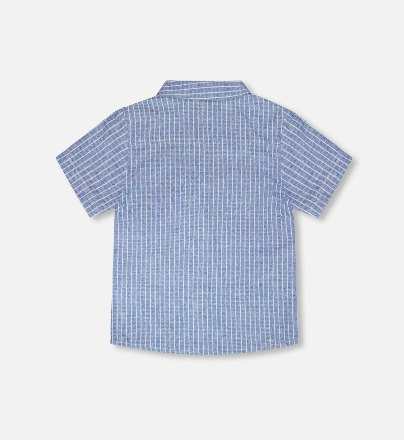 Chemise en chambray à manches courtes | Rayures denim | Deux Par Deux