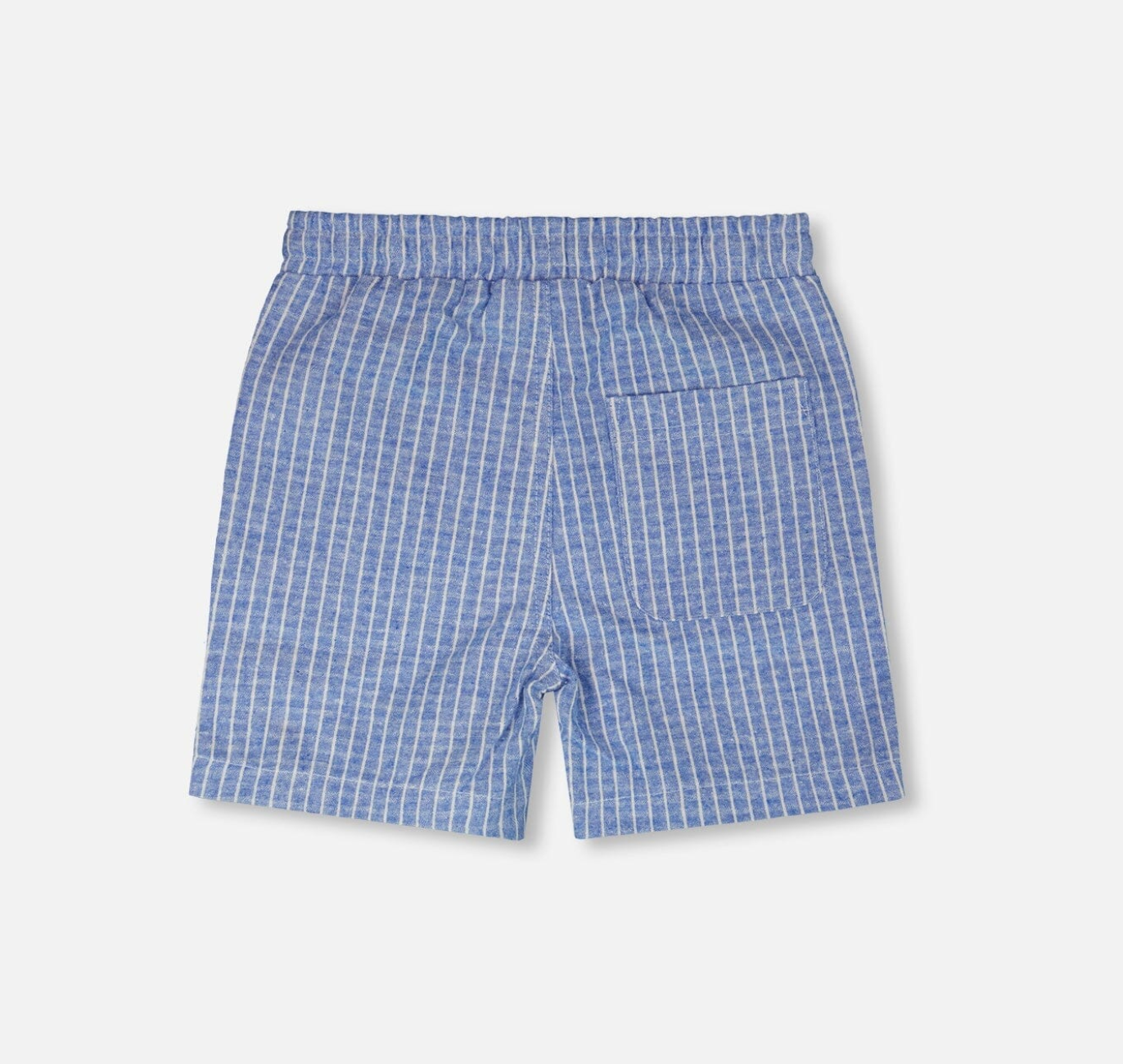 Short en chambray | Rayures denim | Deux Par Deux