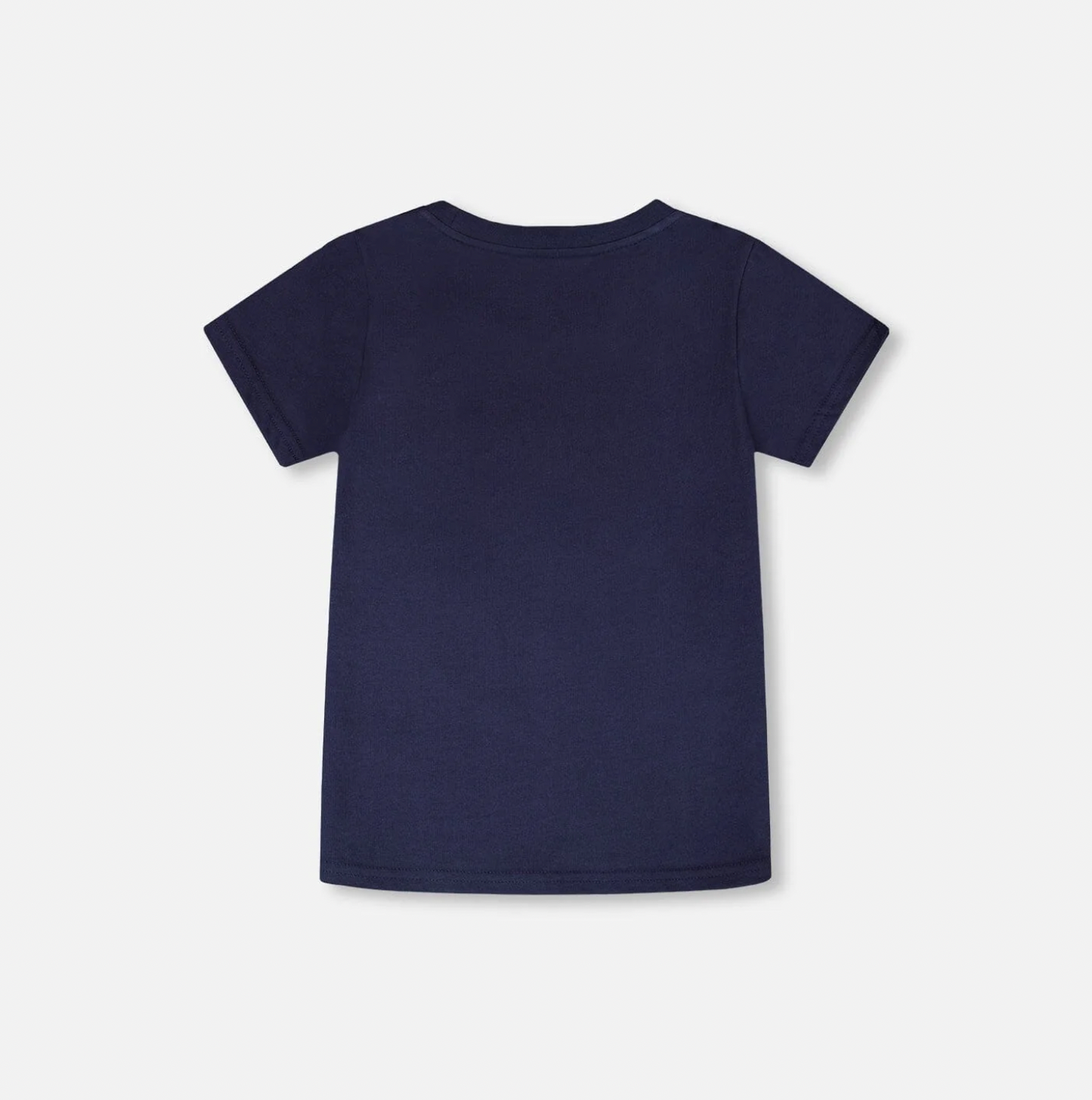 T-Shirt avec poche poitrine | Bleu foncé | Deux par Deux