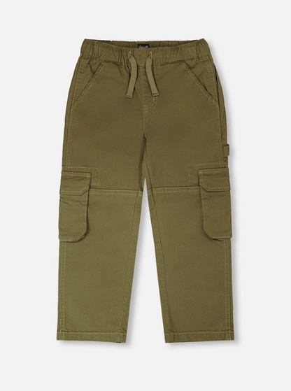 Pantalon Carpenter en sergé extensible | Vert | Deux Par Deux