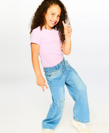 Jeans larges | Denim clair | Deux par Deux