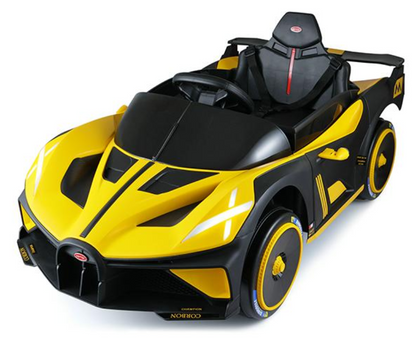 Voiture Bugatti Style 12V 2026 pour enfants avec télécommande ET ROUES LUMINEUSES !