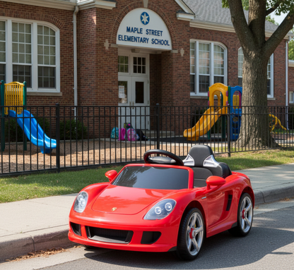 Voiture électrique Porsche Carrera GT 12V pour enfants 2026 DELUXE avec télécommande