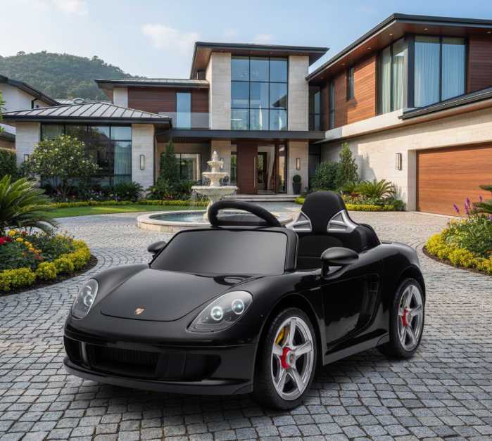 Voiture électrique Porsche Carrera GT 12V pour enfants 2026 DELUXE avec télécommande