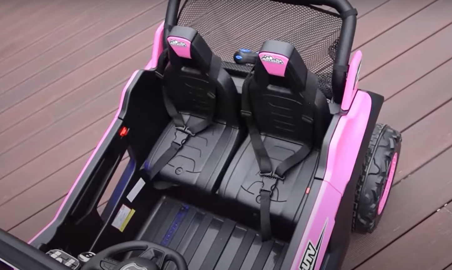 Voiture électrique 2 places 24V pour enfants avec télécommande