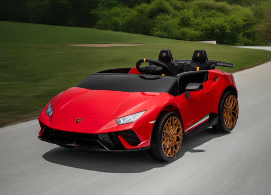 Voiture électrique pour enfants de luxe 2 places Lamborghini Huracan 24V 2026 avec télécommande