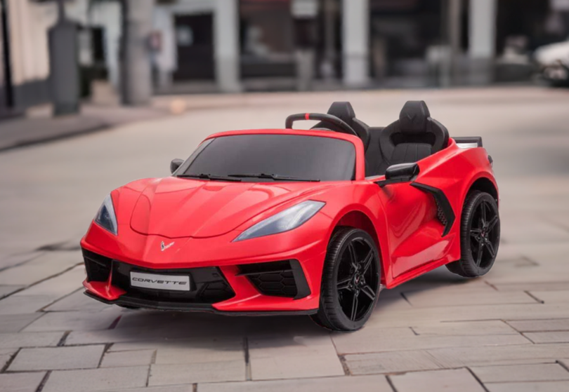 Voiture électrique Chevrolet Corvette C8 24V deux places, ÉDITION DE LUXE, pour enfants avec télécommande