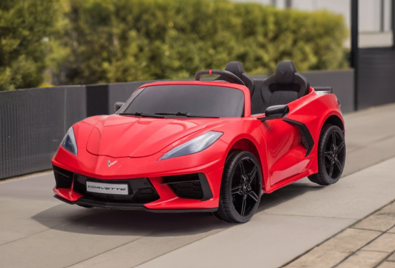Voiture électrique Chevrolet Corvette C8 24V deux places, ÉDITION DE LUXE, pour enfants avec télécommande