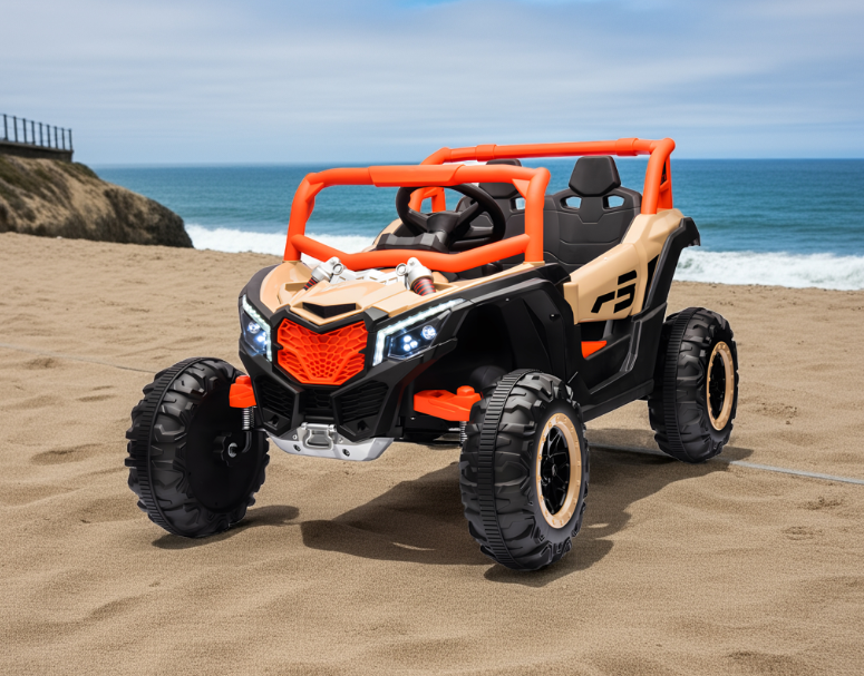Voiture électrique 12 V tout-terrain robuste 2026 pour enfants avec télécommande