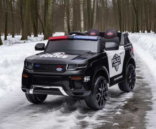 Voiture électrique 12V style Range Rover de police 2026 pour enfants avec télécommande et talkie-walkie