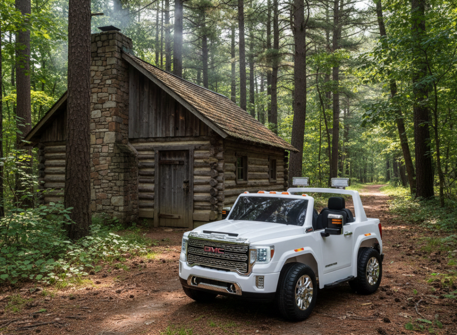 Voiture électrique GMC Sierra 24V améliorée 2026 pour enfants, 2 places, avec télécommande