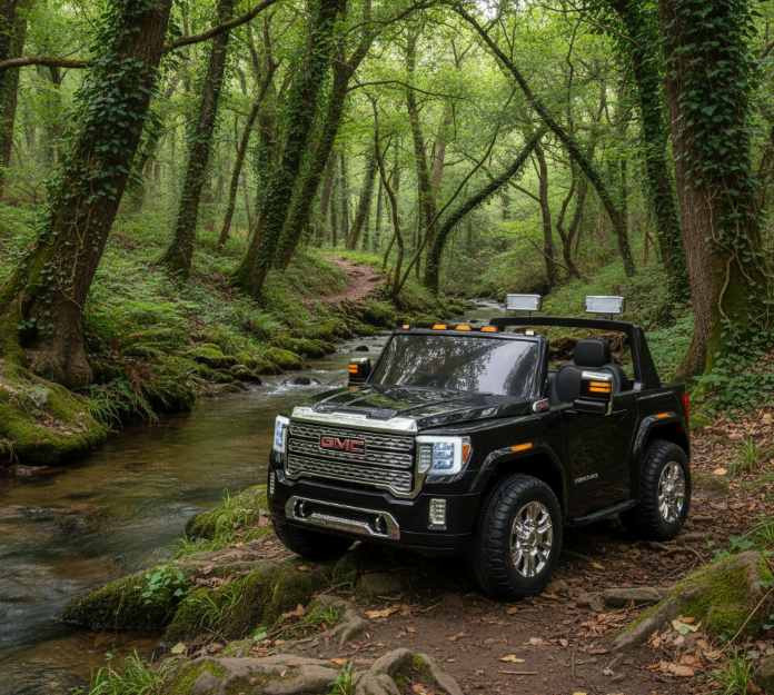 Voiture électrique GMC Sierra 24V améliorée 2026 pour enfants, 2 places, avec télécommande