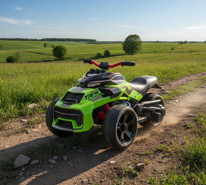 2026 Moto électrique 2 places 24V 3 roues SPIDER pour enfants de 3 à 7 ans avec télécommande