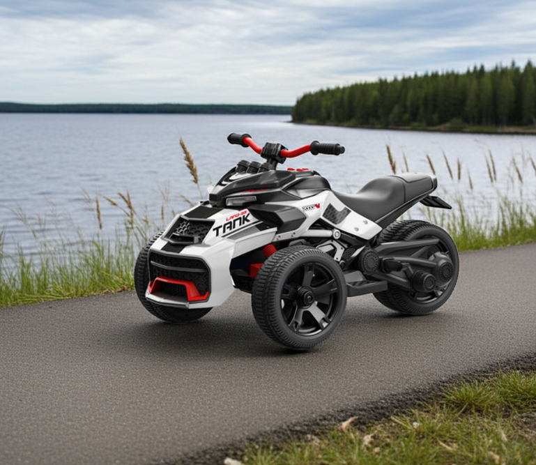 2026 Moto électrique 2 places 24V 3 roues SPIDER pour enfants de 3 à 7 ans avec télécommande