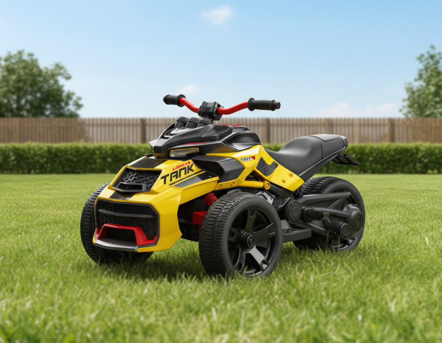 2026 Moto électrique 2 places 24V 3 roues SPIDER pour enfants de 3 à 7 ans avec télécommande