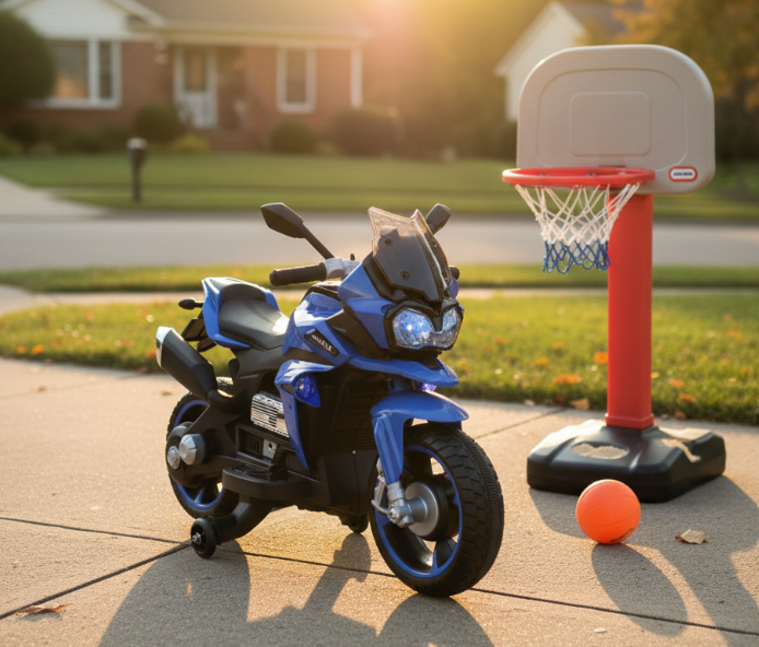 Moto électrique pour enfants (avec petites roues amovibles) 2-6 ans