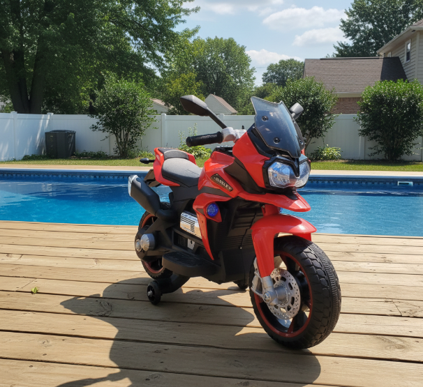 Moto électrique pour enfants (avec petites roues amovibles) 2-6 ans