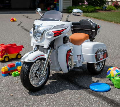 Moto électrique 12 V à trois roues pour enfants de 3 à 8 ans