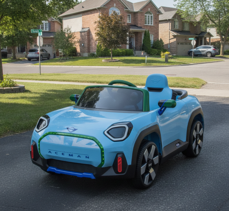 Mini Aceman 12 V électrique pour enfants avec télécommande (modèle 2026)