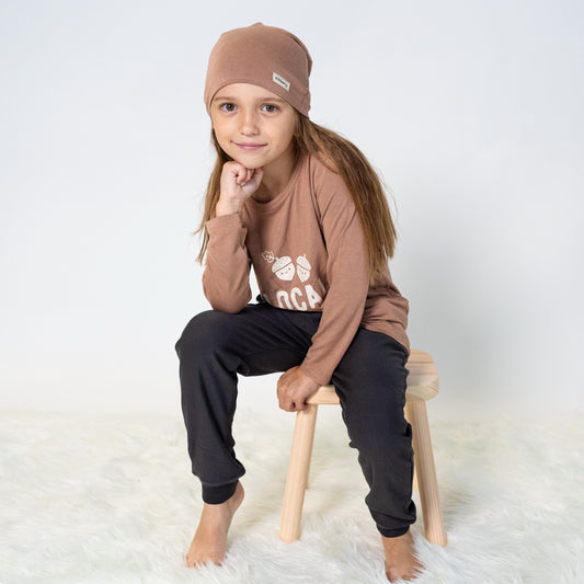 Bamboo Jersey Slouchy Beanie (Beaver Fur)