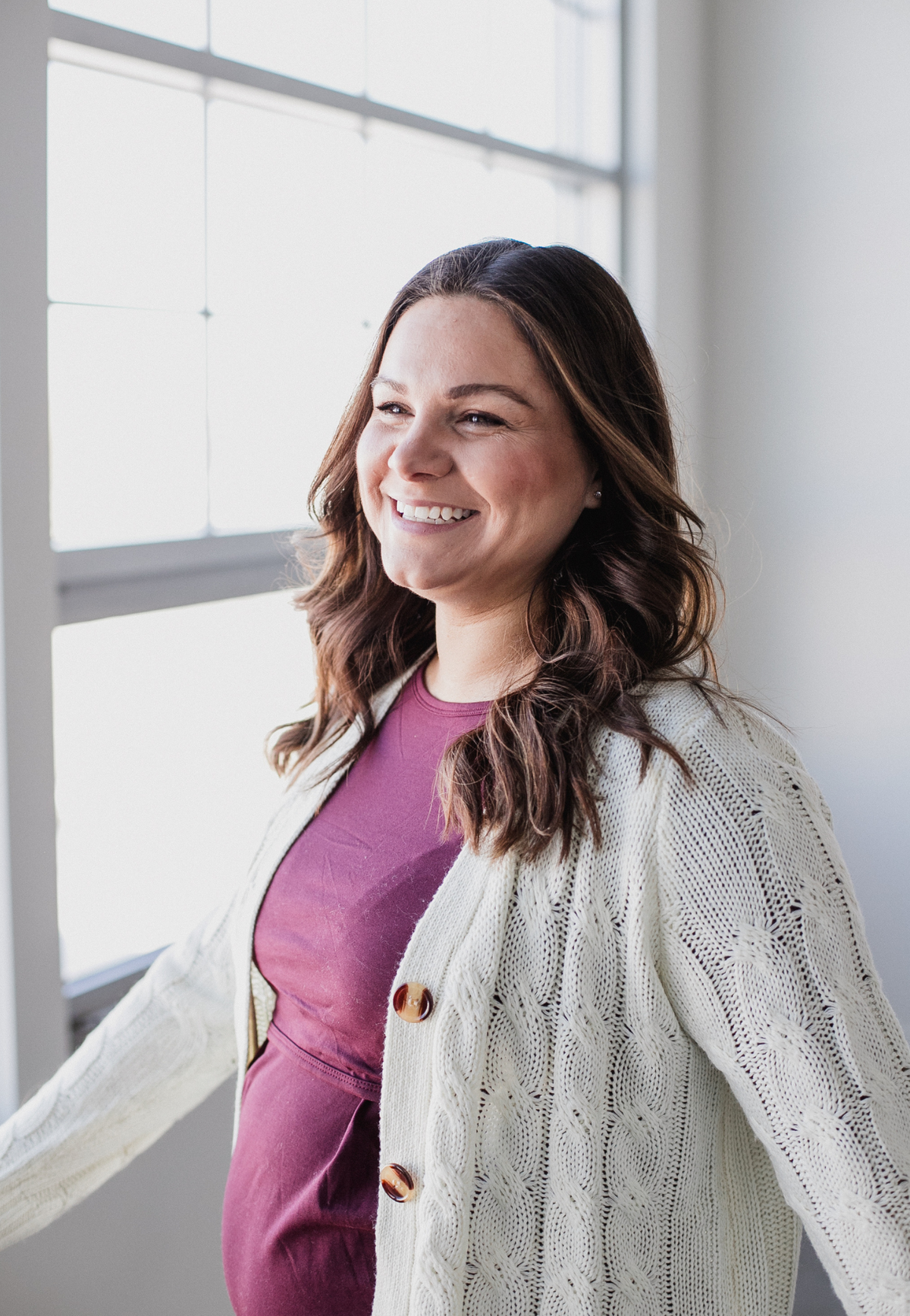 Cardigan quotidien en maille torsadée Ella Bella Basics