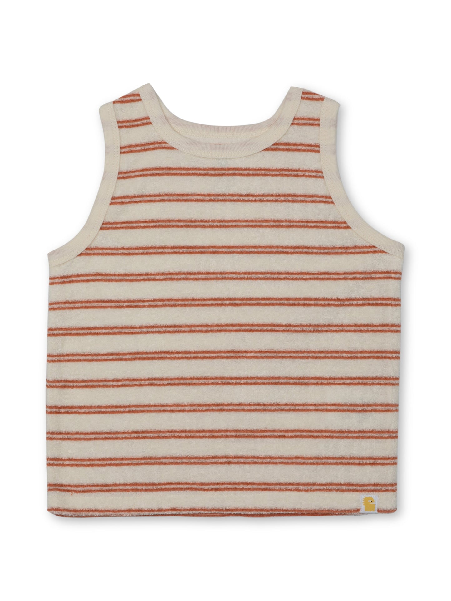 Loop Terry Tank Top | Rise Little Earthlings | Orange Stripe