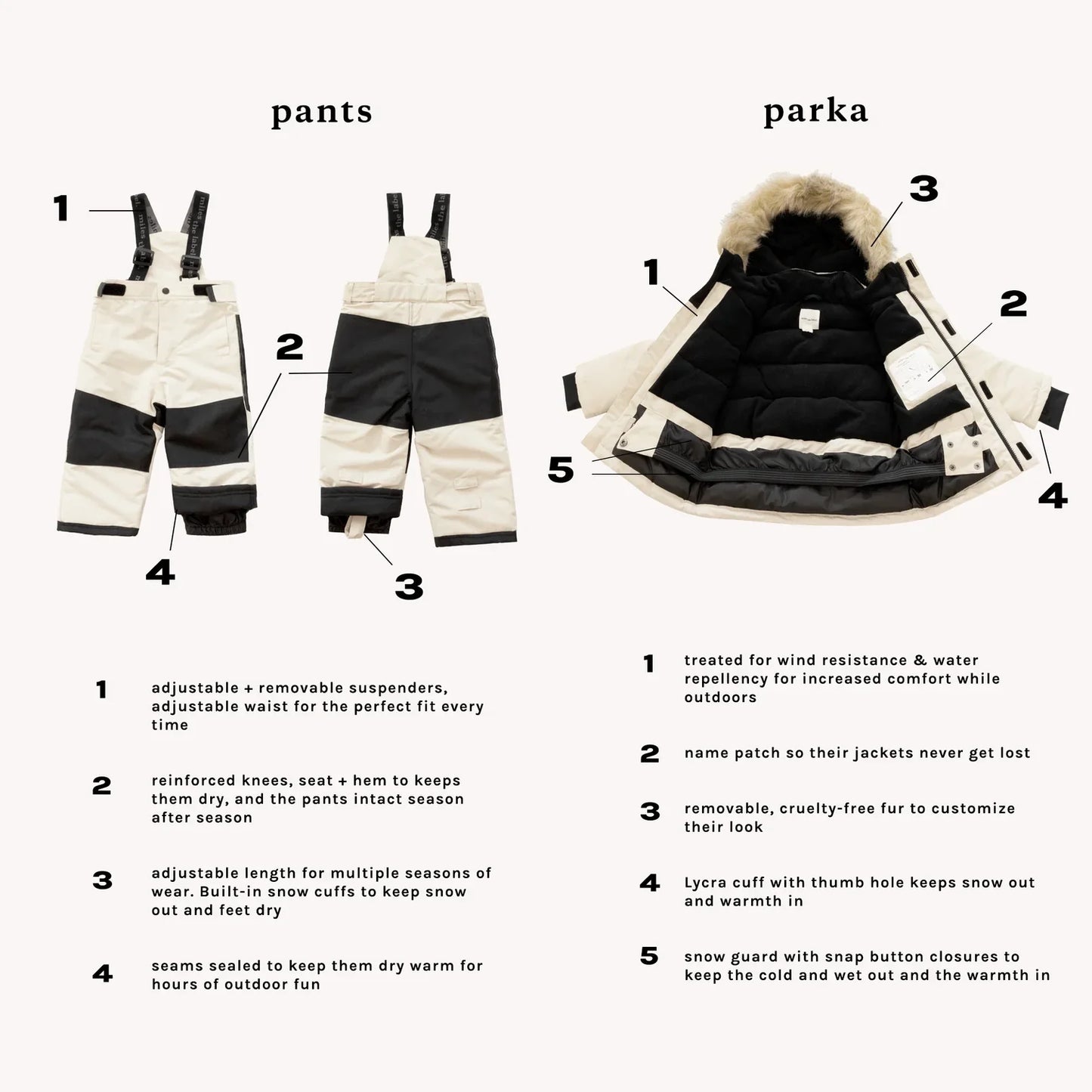 Pantalon de Neige Noir | Miles The Label